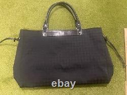 XL Black Leather & Logo Fabric KATE SPADE NEW YORK Tote Shoulder Handbag