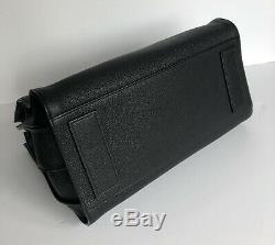 Yves Saint Laurent Black Supple Grained Leather Large Sac de Jour tote Bag NEW