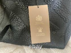 $1495 Burberry Calf Grain Leather Dewsbury Large Fourre-tout Noir 100% Authen