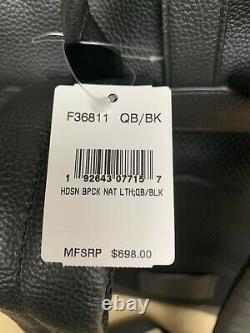 $698 Nwt Coach Black Hudson Leather Sac À Dos Homme F36811