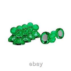 Aimant de broche en acrylique vert grand 21mm de diamètre x 26mm de hauteur (20 paquets de 10)