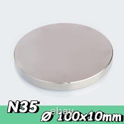 Aimants 100x10 MM N35 Neodymium Disc Grand Aimant Rond Fort 100mm Dia X 10mm