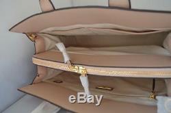 Auth 598 $ Tory Burch Kira Cuir Sable Perfect Collection Grand Épaule Fourre-tout