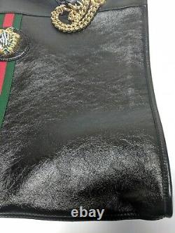 Authentic Gucci Femmes Rajah Grand Fourre-tout En Noir Rp 2500 $