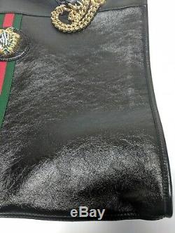 Authentique Rajah Gucci Femmes Grand Fourre-tout En Rp Noir 2500 $