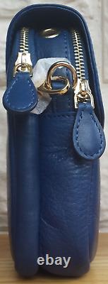 Bnwt, Sac à bandoulière en cuir bleu marine « Lottie » de grande taille pour téléphone d'Osprey London, PVP £149