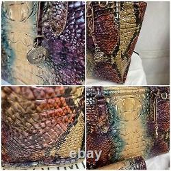 Brahmin Aubree Reptilien Ombre Melbourne Bag+matching Ady Wallet Nwts Vendu