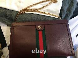 Brand New Large Authentic Burgundy Gucci Ophidia Bag Rrp £1895
