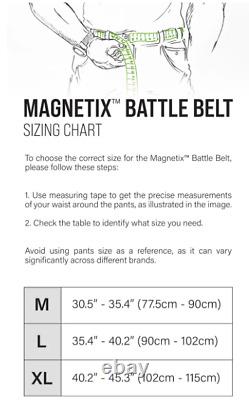 Ceinture de combat tactique AGILITE MAGNETIX - Système d'alignement magnétique VERT RANGER