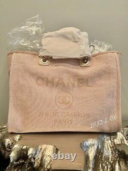 Chanel Beige Deauville Tote Grande Tps Grand Shopper 2020 20a Nwt New Blush Pink