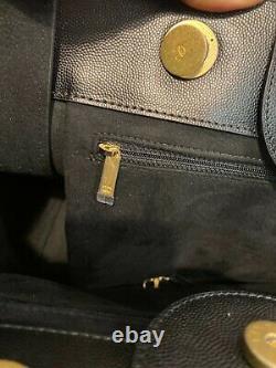 Chanel Black Caviar Leather Gold Studded Deauville Sac À Main