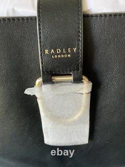 Charmant sac à main Radley Primrose Hill en cuir noir, tout neuf avec étiquettes BNWT
