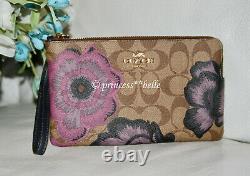 Coach X Kaffe Fassett City Tote Bag Floral Print & Wallet Wristlet Purse Set