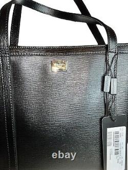 Dolce & Gabbana Black Leather Shopping /tote Bag Noir- Nouveau, Tagué, Sac À Poussière