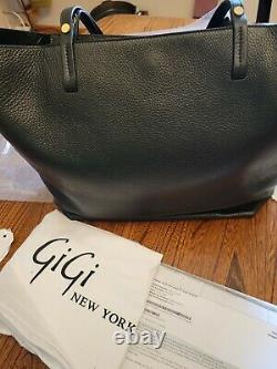 Gigi New York Tori Tote Large Leather Soft Unlined Black