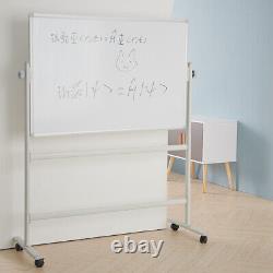 Grand Mobile Free Standing Magnetic Whiteboard Double Side Revolving White Board