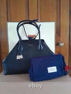 Grand sac en cuir noir Paris Aspinal avec sac en tissu granuleux/pochette cadeau Prix de détail conseillé £650