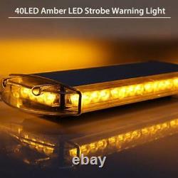 Grande Voiture Recovery Light Bar Amber Avertissement Strobe Flashing Beacon Magnétique 55cm