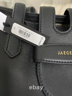 Jaeger Ladies Sac À Main En Cuir Noir & Suede Brand Nouveau Avec Des Étiquettes