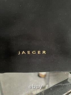 Jaeger Ladies Sac À Main En Cuir Noir & Suede Brand Nouveau Avec Des Étiquettes