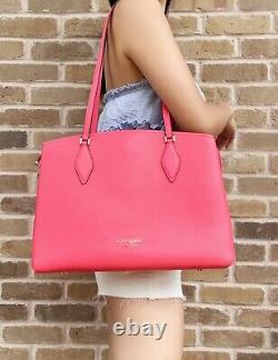 Kate Spade New York Zeezee Large Work Tote Portable Bag Peach Melba Pink Leather