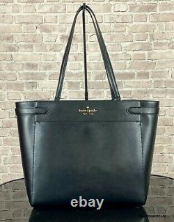 Kate Spade Stati Large Leather Laptop Tote Shoulder Bag Purse 449 $ Noir