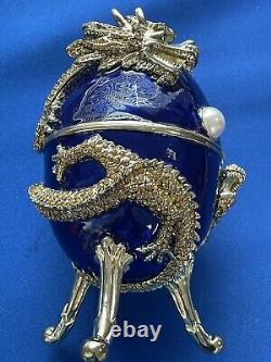 Keran Kopal Œuf de Dragon Bleu Large Édition Limitée Boîte à Bijoux/Musique Nouveau Autre