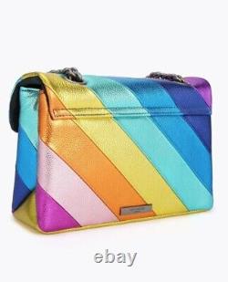 Kurt Geiger? London Rainbow Kensington Sac À Rayures Multicolore. Rrp £299 Nouveau