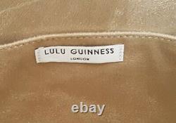 Lulu Guinness Ivy Grand Vert Émeraude Crossgrain Sac En Cuir Bnwt