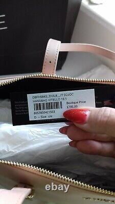 Magnifique sac à main Versace rose blush en cuir de grande taille avec fermeture éclair, neuf avec étiquette, prix de vente conseillé de 795 £.