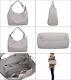 Michael Kors Fulton Large Hobo Shoulder Bag Gray Leather 35s0sfth3l Nouveau $398 Fs