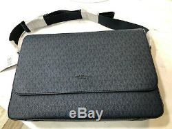 Michael Kors Jet Set Signature Harrison Laptop Messenger Bag Baltic Bleu 448 $