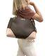 Michael Kors Nicole Grand Emballage D'épaule Mk Signature Pvc Brown Bag Blossom