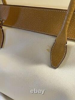 New Prada Satchel/tote/handbag/ Epaulebag/ Toile/ Crème Naturelle Canapa Steele