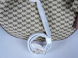 Nouveau Michael Kors Natural Fawn Lauryn Large Shoulder Bag Enduit Toile Mk Logo
