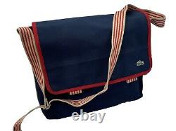 Nouveau Modèle Authentique Lacoste Messenger Bag L68 Canvas D'été Bleu Marine