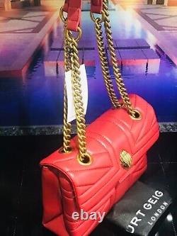 Nouveau grand sac à bandoulière en cuir rouge Kensington multi-usages de Kurt Geiger.