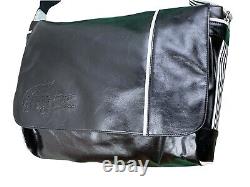 Nouveau sac à bandoulière en similicuir LACOSTE N75 de grande taille, style rétro, couleur noir ironique.