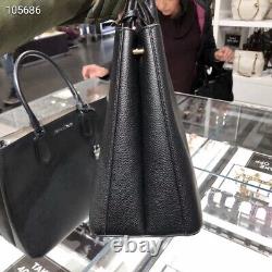 Nouveau sac cartable en cuir noir Adele de grande taille de Michael Kors