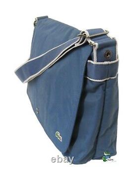 Nouveau sac messager LACOSTE M86 Vintage, grand format, décontracté pour la ville, couleur jeans bleu 7.