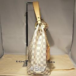 Nouvelle Authentique Louis Vuitton Graceful MM Damier Azur Hobo Sac Fourre-tout Sac N42232