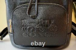 Nwt $450 Coach Jes Leather Backpack, Withhorse And Carriage Motif, 90399, Im/black