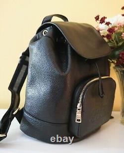 Nwt $450 Coach Jes Leather Backpack, Withhorse And Carriage Motif, 90399, Im/black