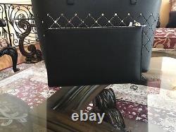 Nwt, Authentic Michael Kors Violet Leather Jstvl Sm Carryall Handbag+wallet600 $