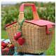 Nwt Kate Spade 3d Wicker Picnic Perfect Basket Strawberrybag Tote Authentic