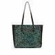 Patricia Nash Solero Turquoise Tooled Leather Tote Large New Msrp 289 $