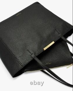 Prc £199 Ted Baker Clarkia Noir Large Soft Leather Shopper Sac D'ordinateur Portable