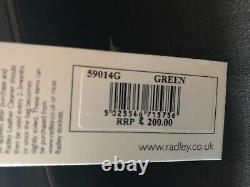 Radley Grand Sac De Travail D'épaule Vert Nouveau Avec Des Étiquettes