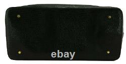 Sac Dkny Black Lizard Print Leather Medium Satchel Top Poignée Sac À Main Prc 375 £