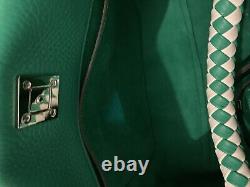 Sac à bandoulière en cuir vert pelouse avec poignée supérieure Mulberry Iris RRP £1495